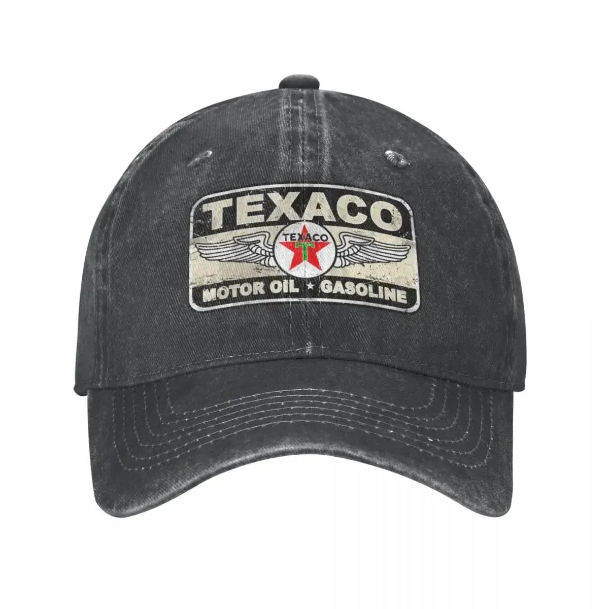 Фото Бейсболка Texaco Sign Denim с принтом Wotor Oil для мужчин и женщин, в стиле хип-хоп, повседневная, для охоты и кемпинга, хит продаж №2