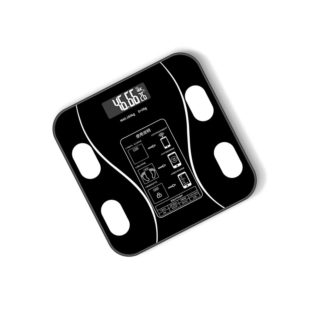 

Цифровые весы ABS, сменные весы, совместимые с Bluetooth, 5,0, 18 языков, зарядка через USB, весы с аккумулятором