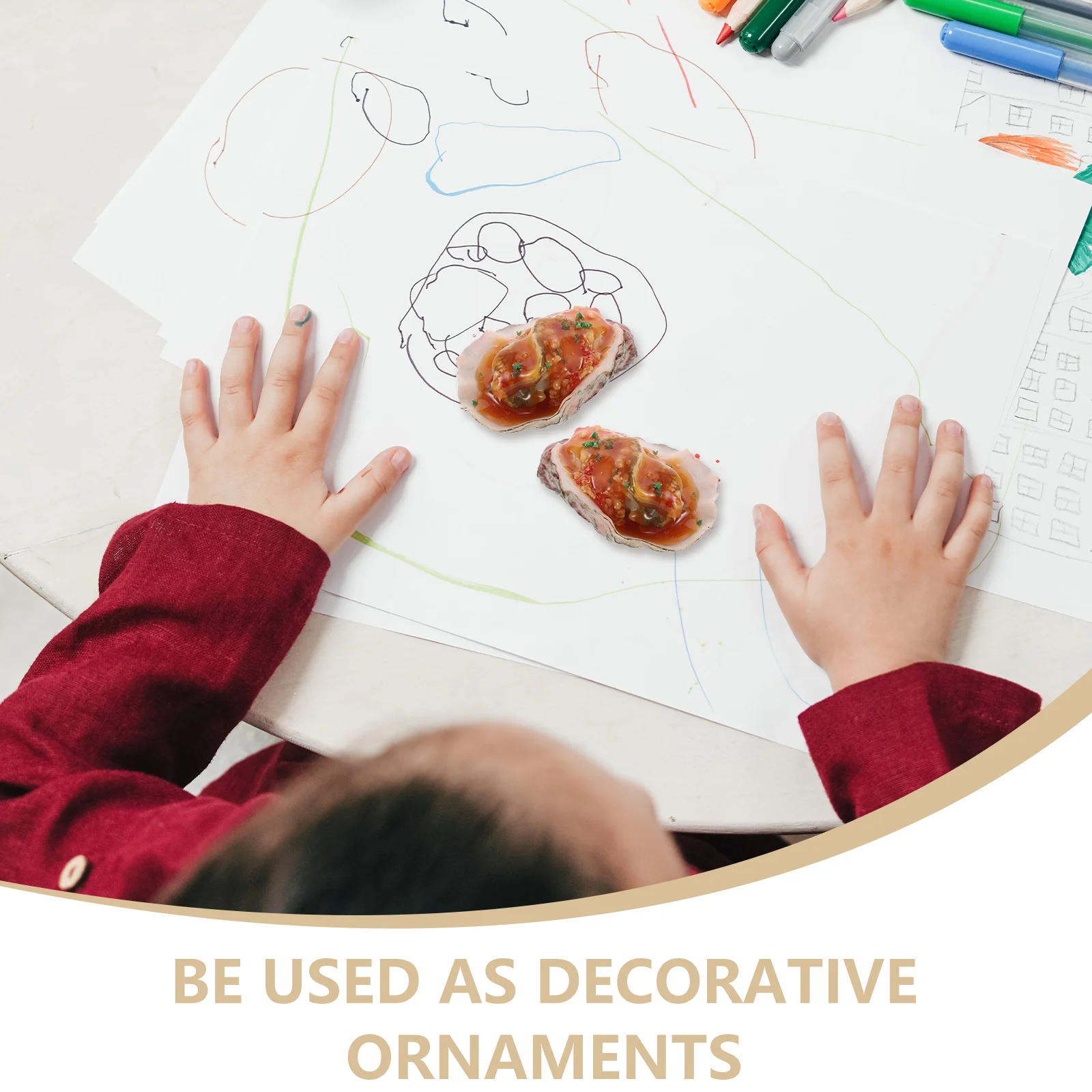 2 шт. модель устрицы поддельные украшения для еды игрушка имитация ПВХ ролевые