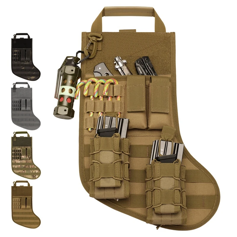 

Сумка MOLLE для рождественских чулок, носков, тактическая сумка, сумка для хранения, сумка для охоты