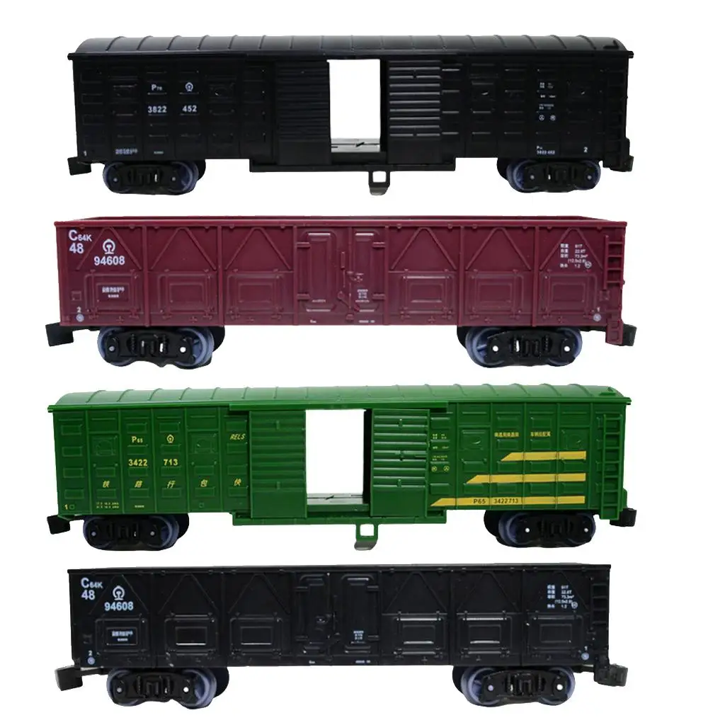 

1:87 Scale Plastic Trains Track Cargo Cars Carriage HO Models Scale Layout