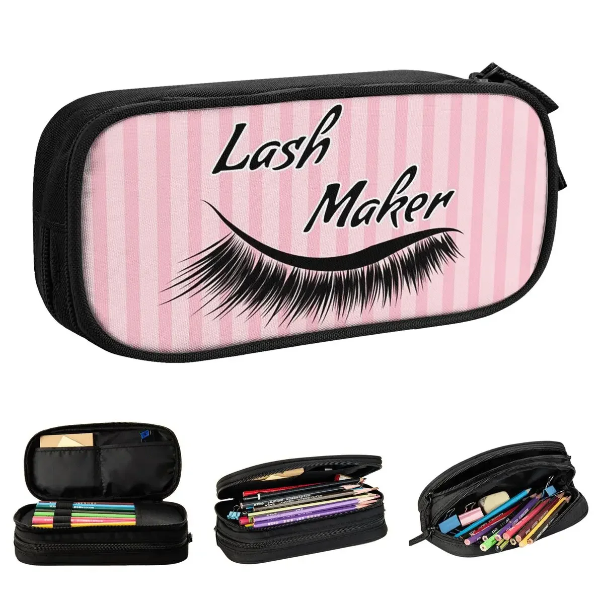 Пеналы с единорогом для ресниц красивые глаза сумки ручек студенческие большие