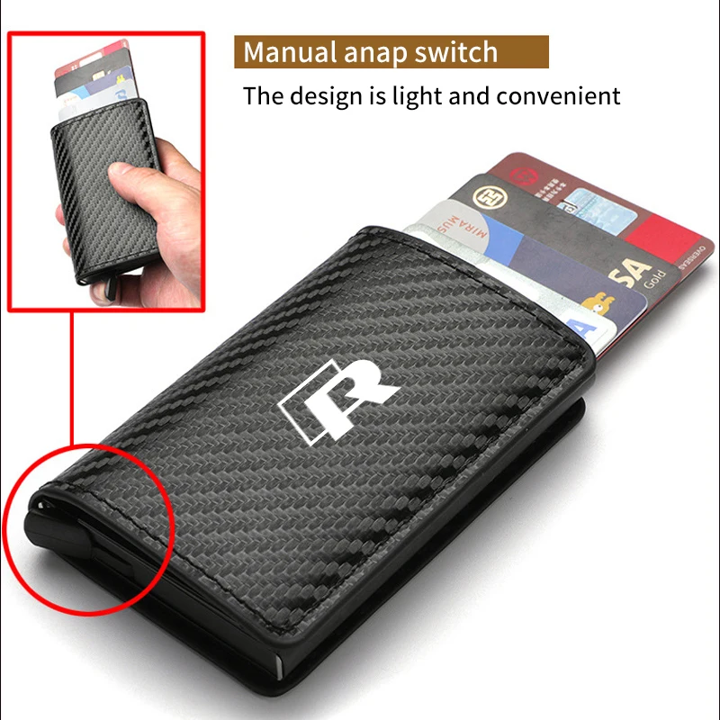 Мужской короткий кошелек с логотипом автомобиля органайзер для карт и монет VW R