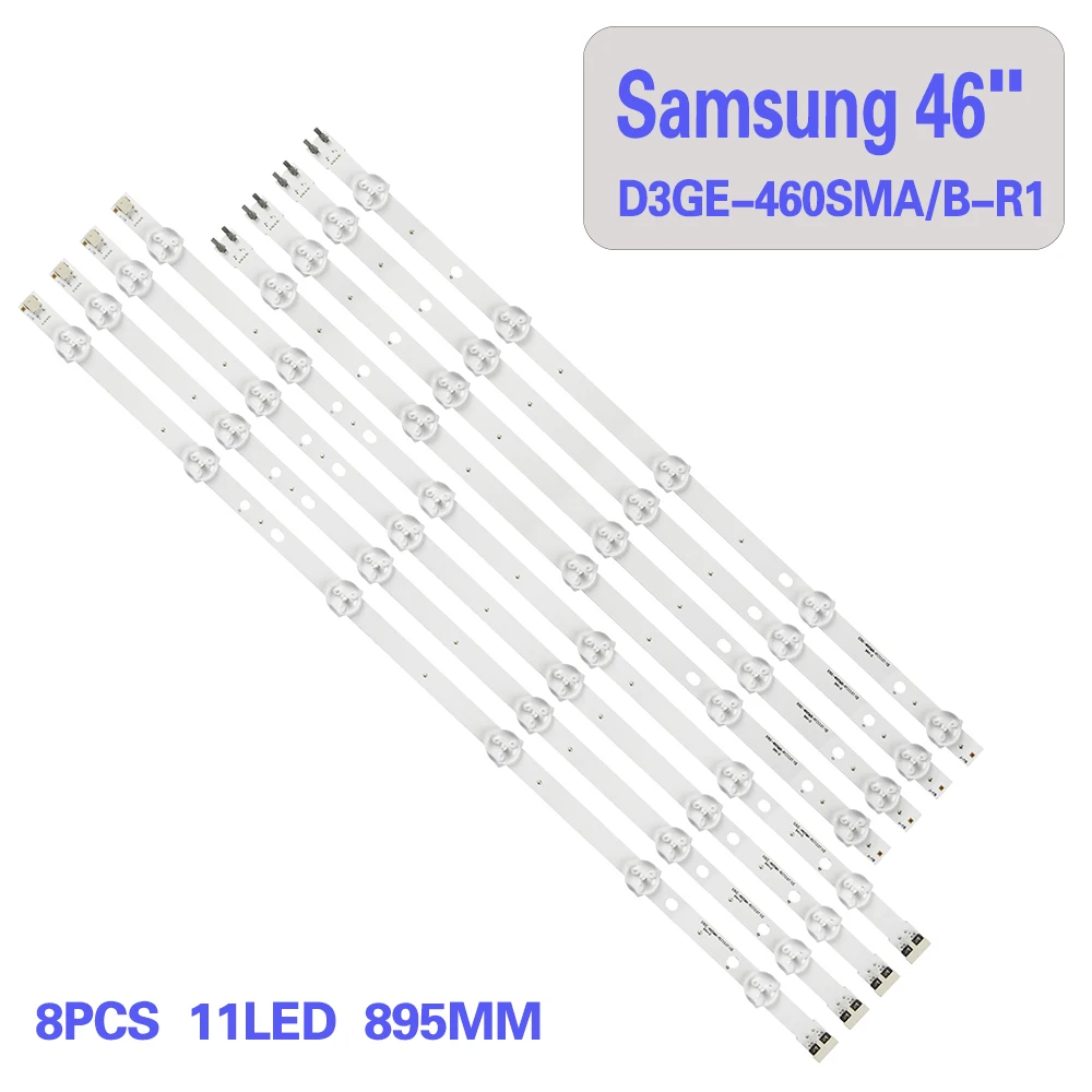 

8PCS new Samsung 46 inch backlight strip for UA46H5303/UE46H5373 UE46H6203 D3GE-460SMA-R2 D3GE-460SMB-R1 2013SVS46 3228N1 B2 R05