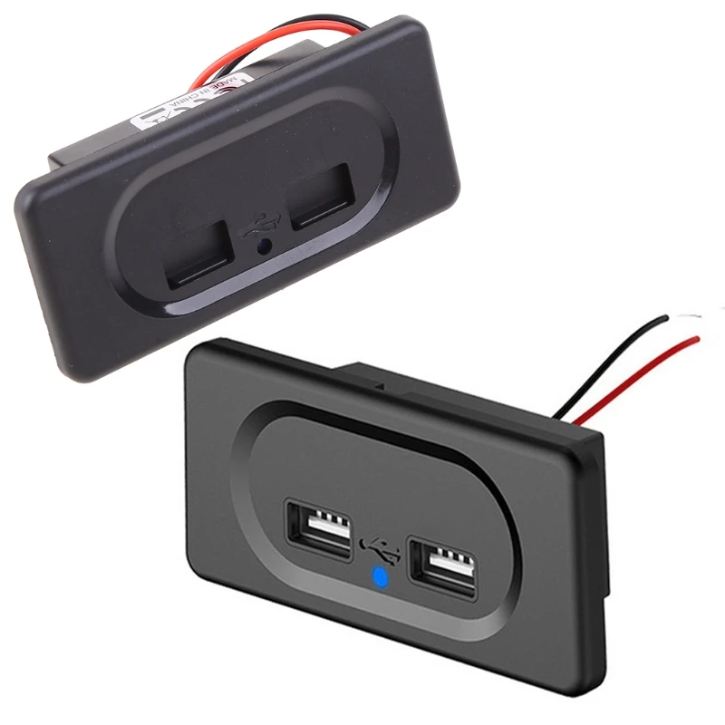 Двойная USB-розетка для зарядного устройства 3 1A 12 В быстрая зарядка авто грузовика