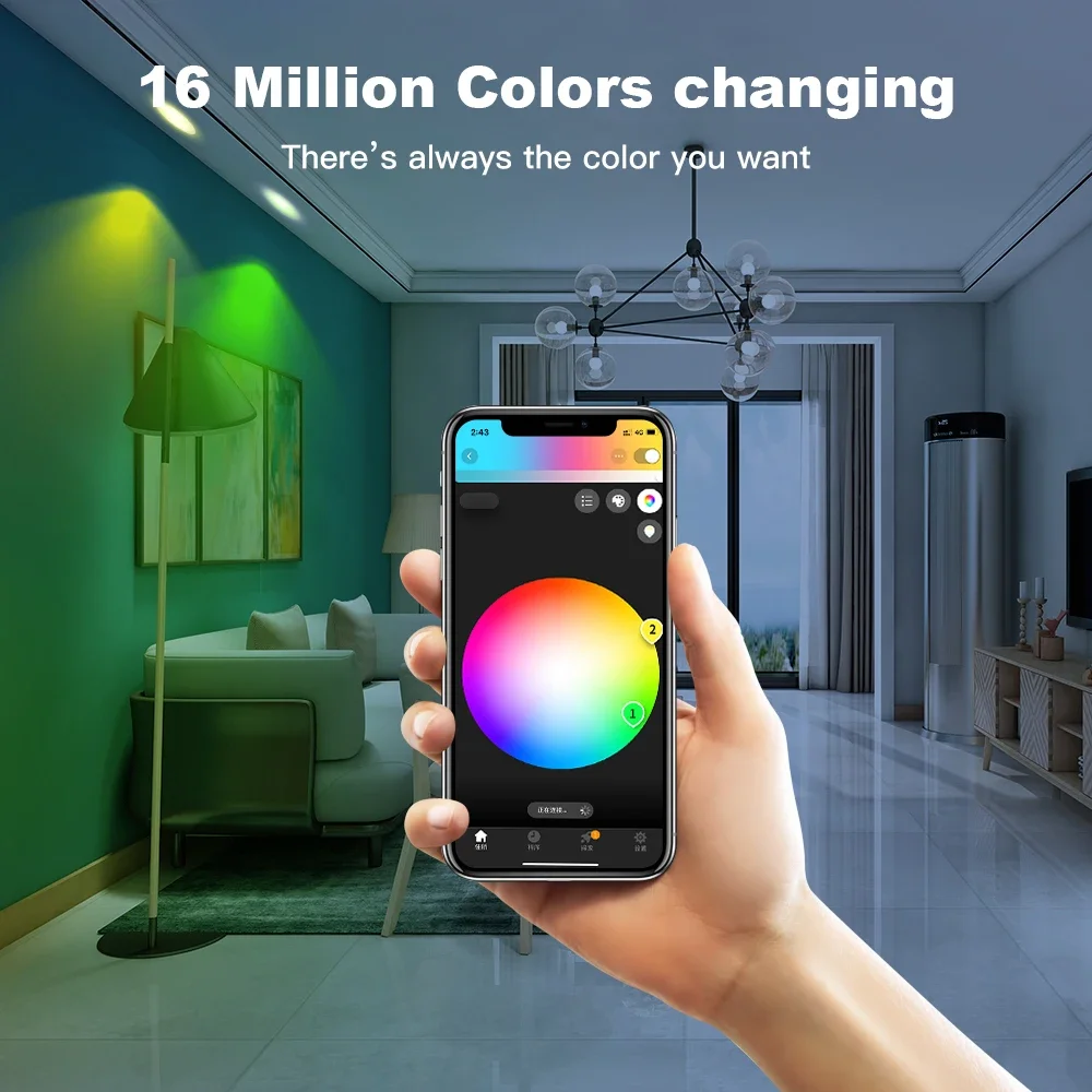 Светильник Gledopto ZigBee3.0 9 Вт встроенный цветовая температура RGB для внутреннего