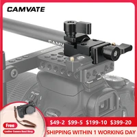 camvate standard quick release nato clamp mount with 15mm single rod holder for dslr camera cage rig photography accessories