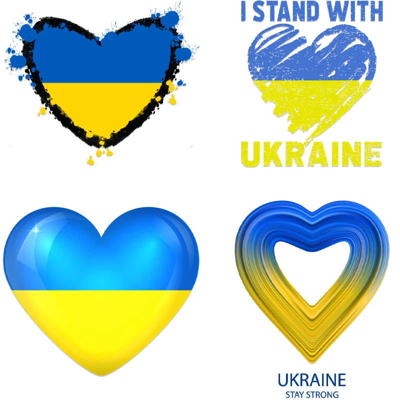 

Flag of Ukraine Iron on Patches Flex Fusible Transfer Emblem Textile Stickes Heat-adhesive Patches Textile Thermo-adhesive Vinyl