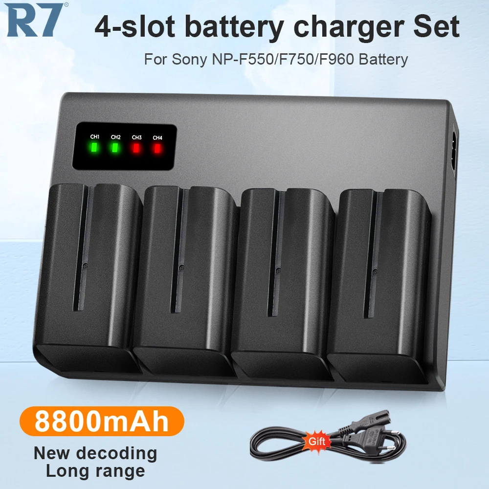 R7 NP F960 F970 NP-F980 аккумулятор для камеры + светодиодное зарядное устройство Sony PLM-100