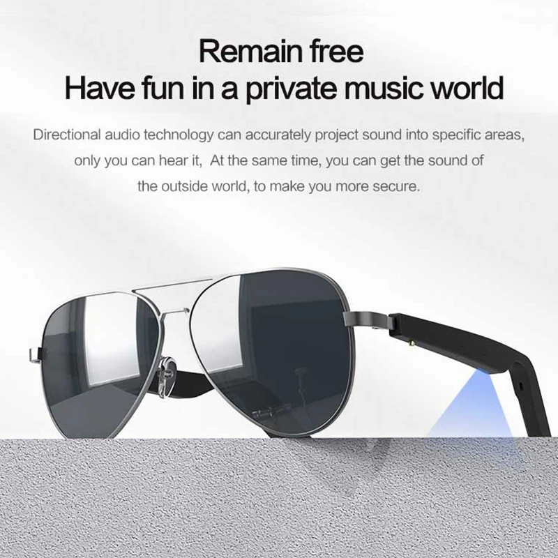 Smart Music Sunglasses Wireless Bluetooth 5.0 Waterproof Earphones Sports Headset For Game Driving Audio Glasses Hands-free Call enlarge