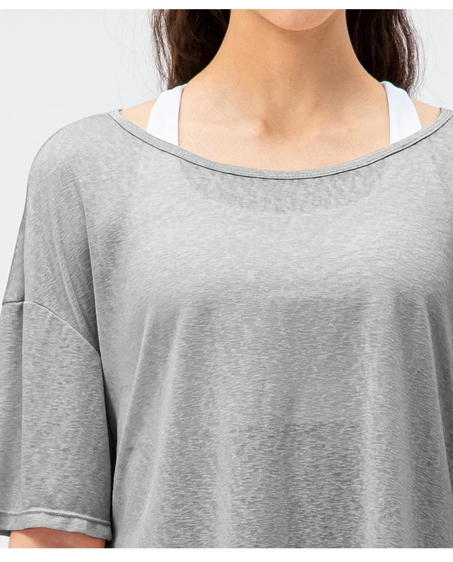 Gym Sports Shirts Women Short Sleeve Breathable Quick Drying Top Sporty Dance Running Pulovers Shirt Yoga Blouses Sportswear