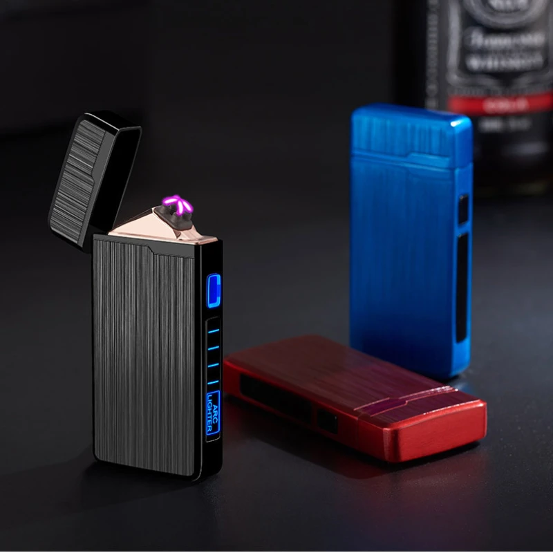 

Plasma Dual Arc USB Electric Lighter Windproof Flameless Cigarette Lighter Rechargeable Lighter Touch Sensor Gifts for Men