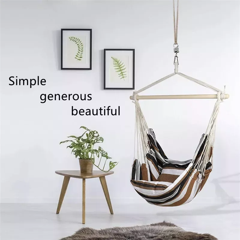 

Hammock Portable Garden Hammock Sports Home Travel Camping Swing Canvas Indoor Hanging Bed Chair for Adult Children