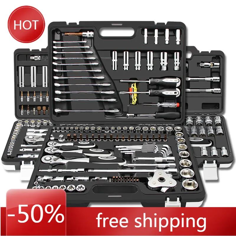 

Набор инструментов для хранения в гараже, Профессиональный Жесткий Чехол, ящик для инструментов для автомобиля, грузовика, многофункционал...