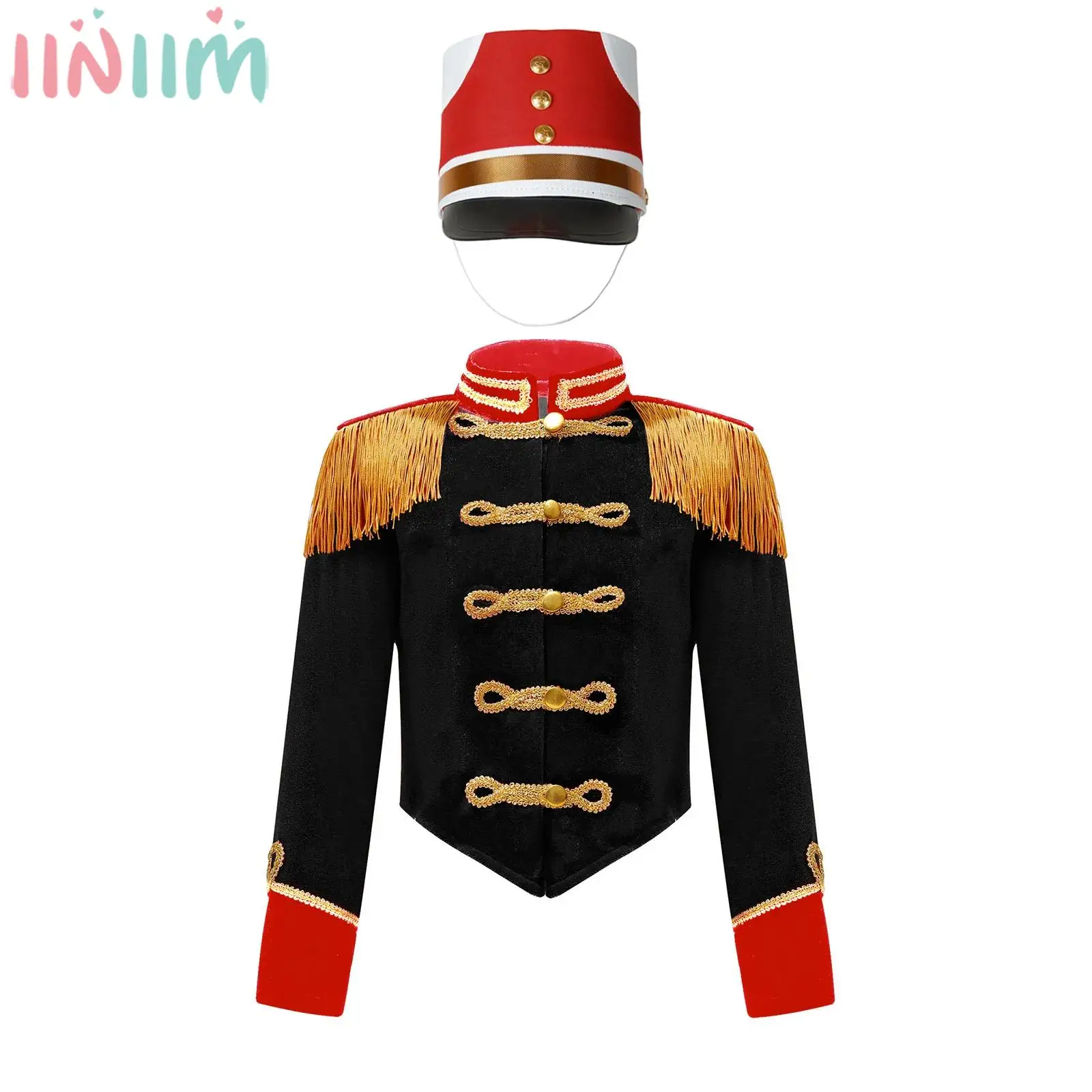 

Детский костюм для девочки, куртка с длинным рукавом и шапкой для выступления, парада, карнавала, Косплея