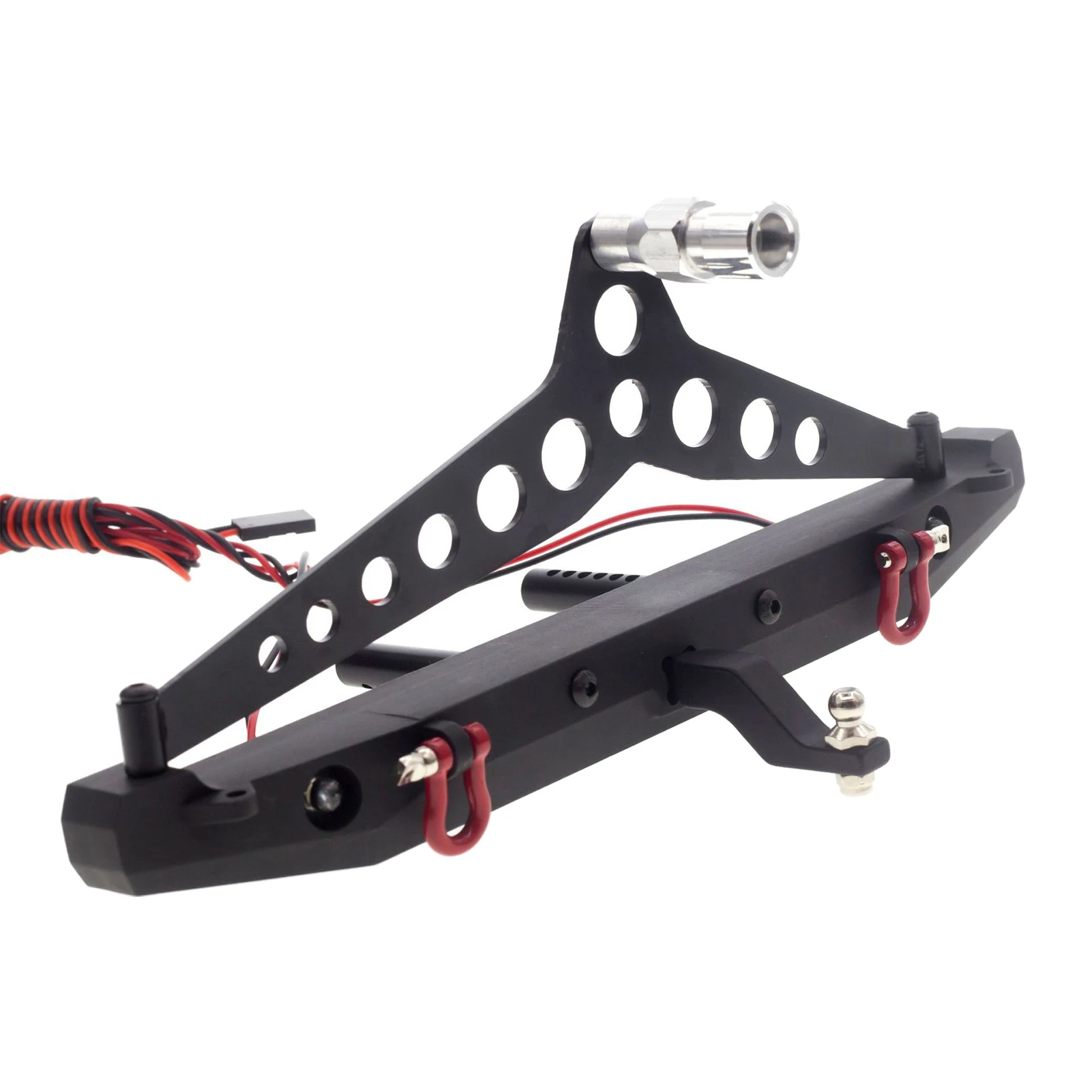 

1:10 Toy Home Metal Professional Crawler Easy Install Black With Light RC Car Bumper DIY Front Rear Fit For TRX4 SCX10