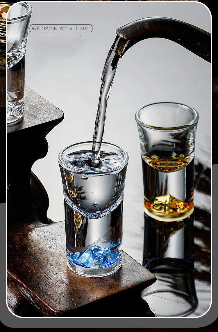 

10ml Crystal Liquor Spirits Shot Glasses Mountain Wine Glass Vodka Whisky Bar Pretty Brandy Snifters Gift Bullet Cups