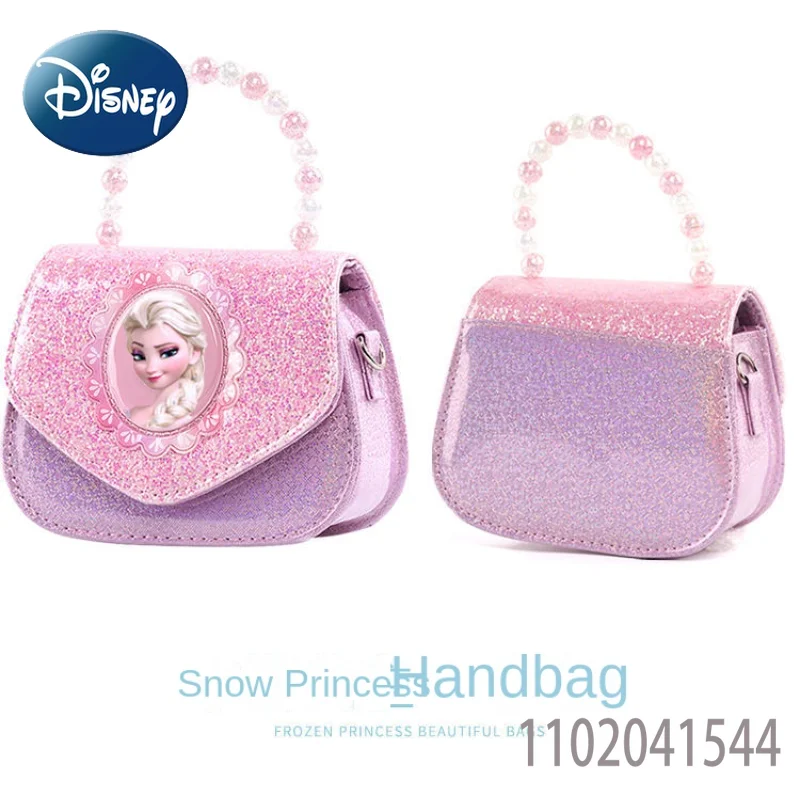 Disney Kids Crossbody Bag for Girls Cute Mini Pink Blue Frozen Tote Bag Luxury Designer Hand Bag  Girls Bag Free Shipping