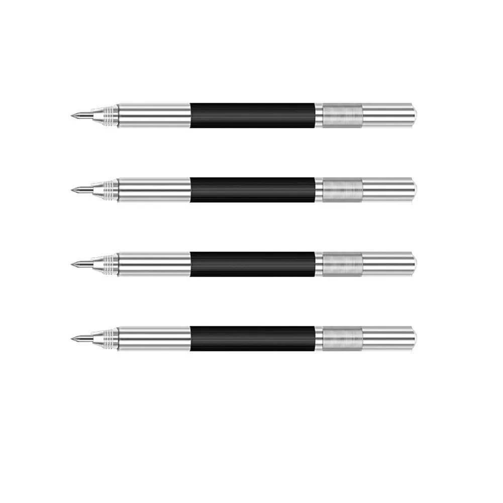 

4Pcs Tungsten Carbide Tip Scriber Marking Pen Steel Scriber Marker Double Carving Scribing Marker Woodworking Tools