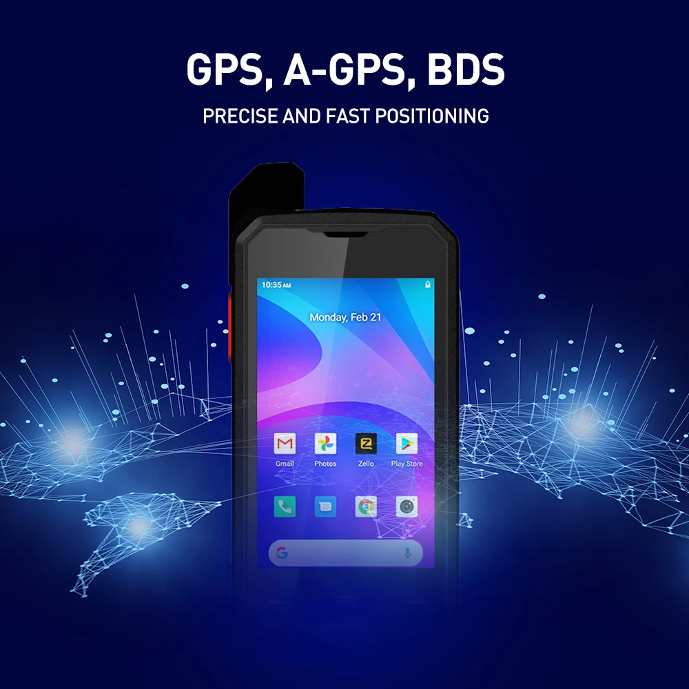 UNIWA F101 POC Walkie Talkie Android 10 4G Smartphone 4.0 Inch Waterproof Rugged Cellphone 2GB 16GB 4600mAh Mobile Phone NFC GPS