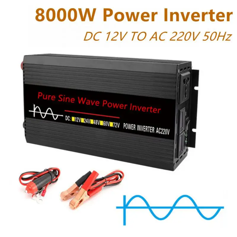 

Преобразователь немодулированного синусоидального сигнала, 12 В постоянного тока в 220 В переменного тока, 3000 Вт/5000 Вт/8000 Вт, трансформатор дл...