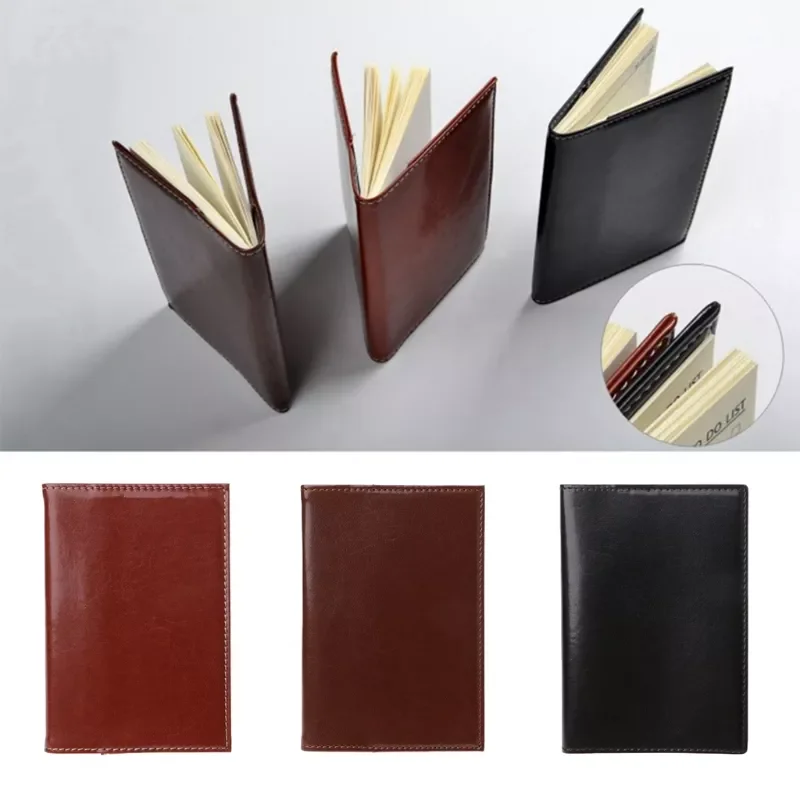 

1Pc x Mini Business Notebook Mini Pocket Notebook Portable Journal Diary Book PU Leather Cover Note Pads New
