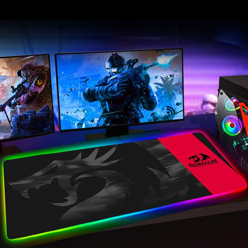 Коврик для мыши Redragon RGB большой игровой компьютерный коврик Настольный с