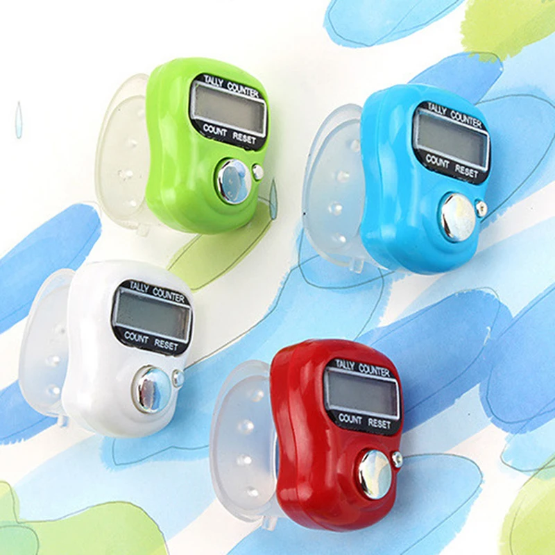 Электронное кольцо на палец с ЖК-дисплеем креативный счетчик рядов Стич-маркер