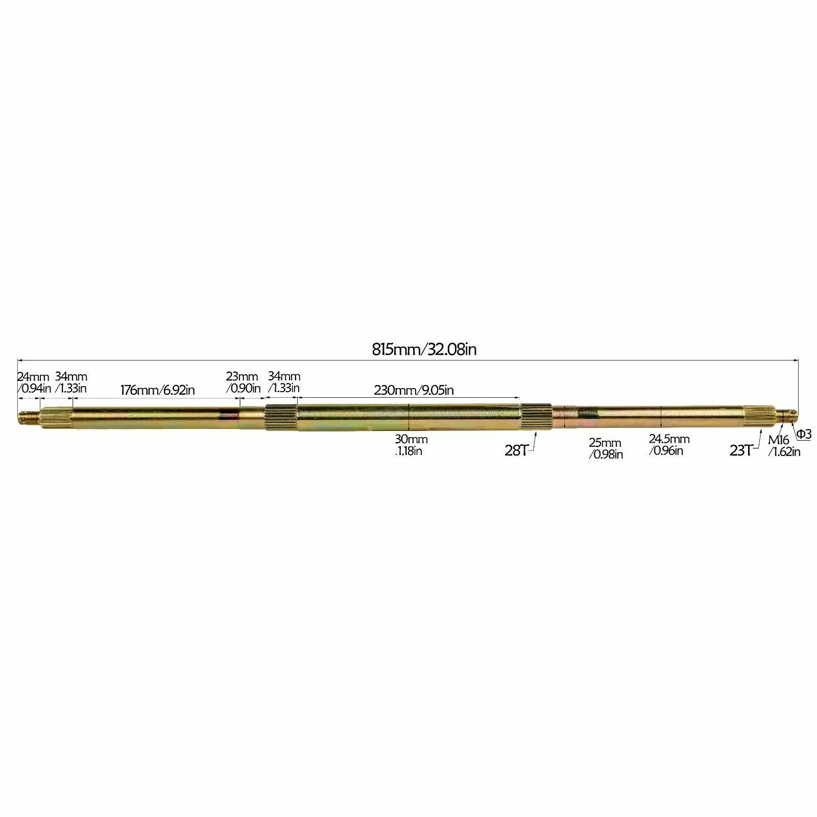 32-дюймовая задняя ось для квадроцикла Drift Trike Go Kart/41T Зубья 428/420 37T 48 мм Цепная