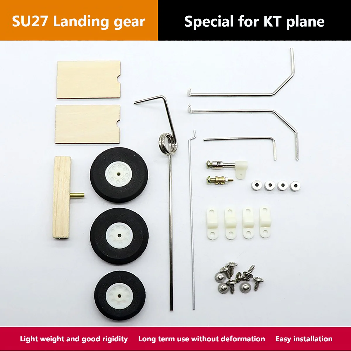 

SU27 KT Board Aircraft Metal Landing Gear With Front Wheel Steering For Fixed-wing Aircraft Model Aircraft Fighters Parts