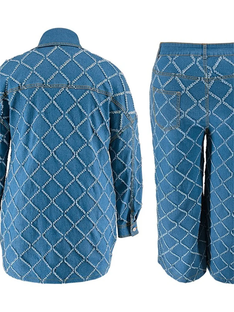 Wmstar Большие размеры Джинсовые комплекты из двух предметов Женская осенняя