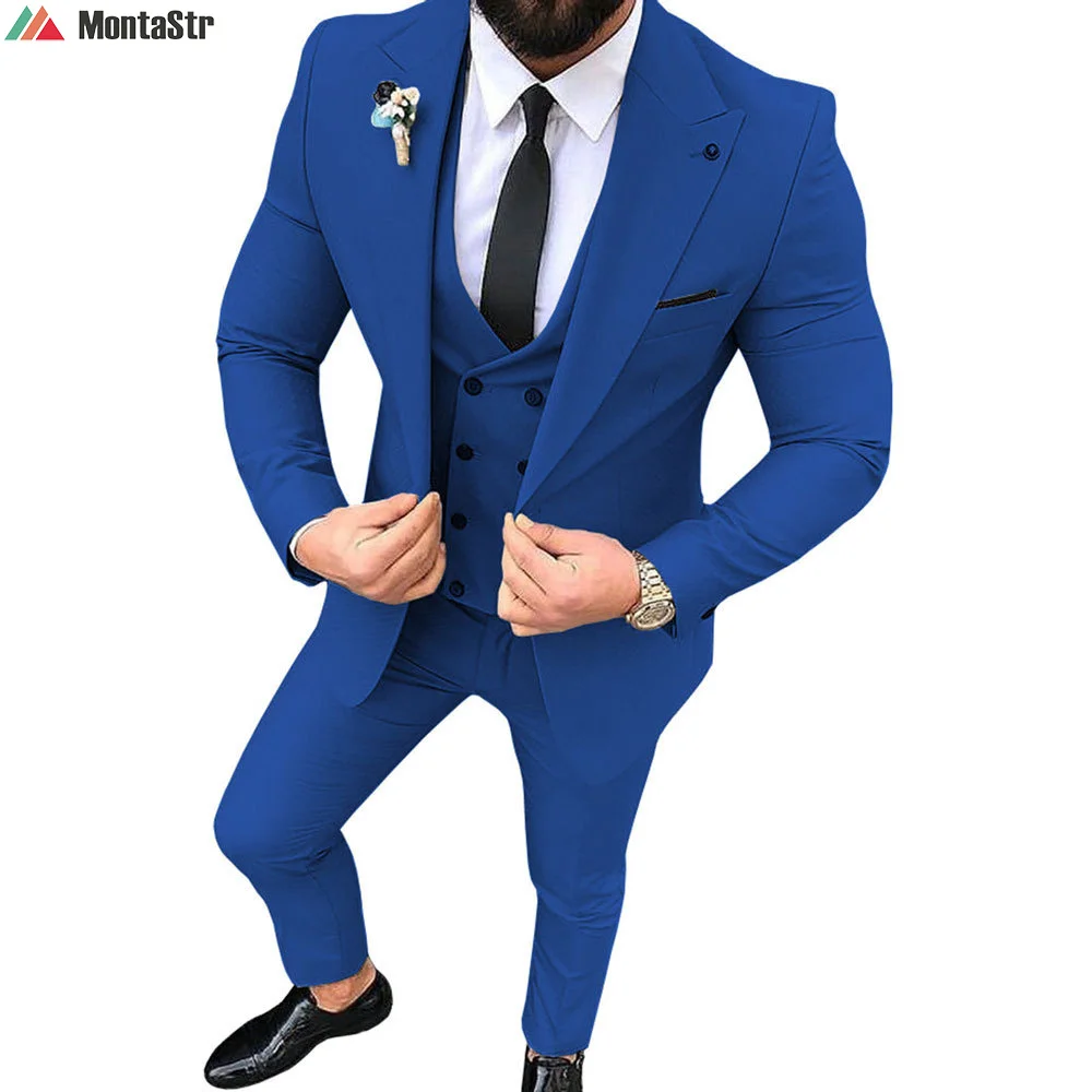 

Деловые свадебные костюмы для мужчин, куртка большого размера, платье, блейзеры, костюм из 3 предметов, пальто, жилет, брюки, мужские брюки