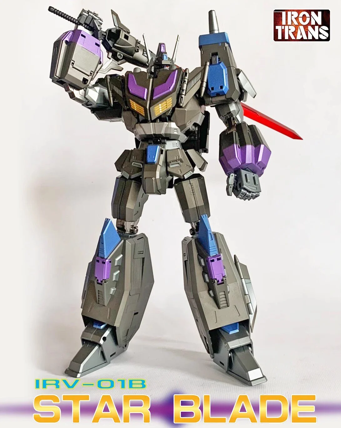 Фото Трансформируемая фигурка IRON TRANS IR-V01B IRV01B Dark Star Saber MP Ratio №5