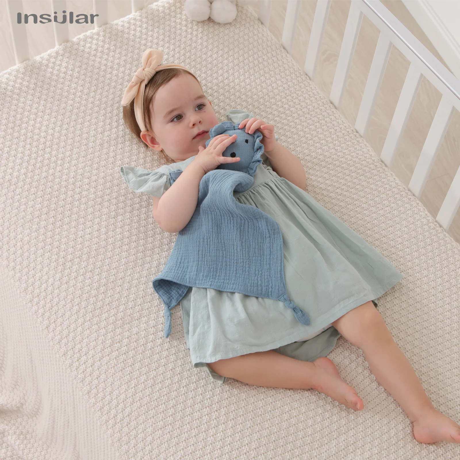 

Soft Cotton Muslin Baby Bib Stuffed Lion Doll Newborn Appease Towel Security Blanket Baby Sleeping Cuddling Towel Facecloth
