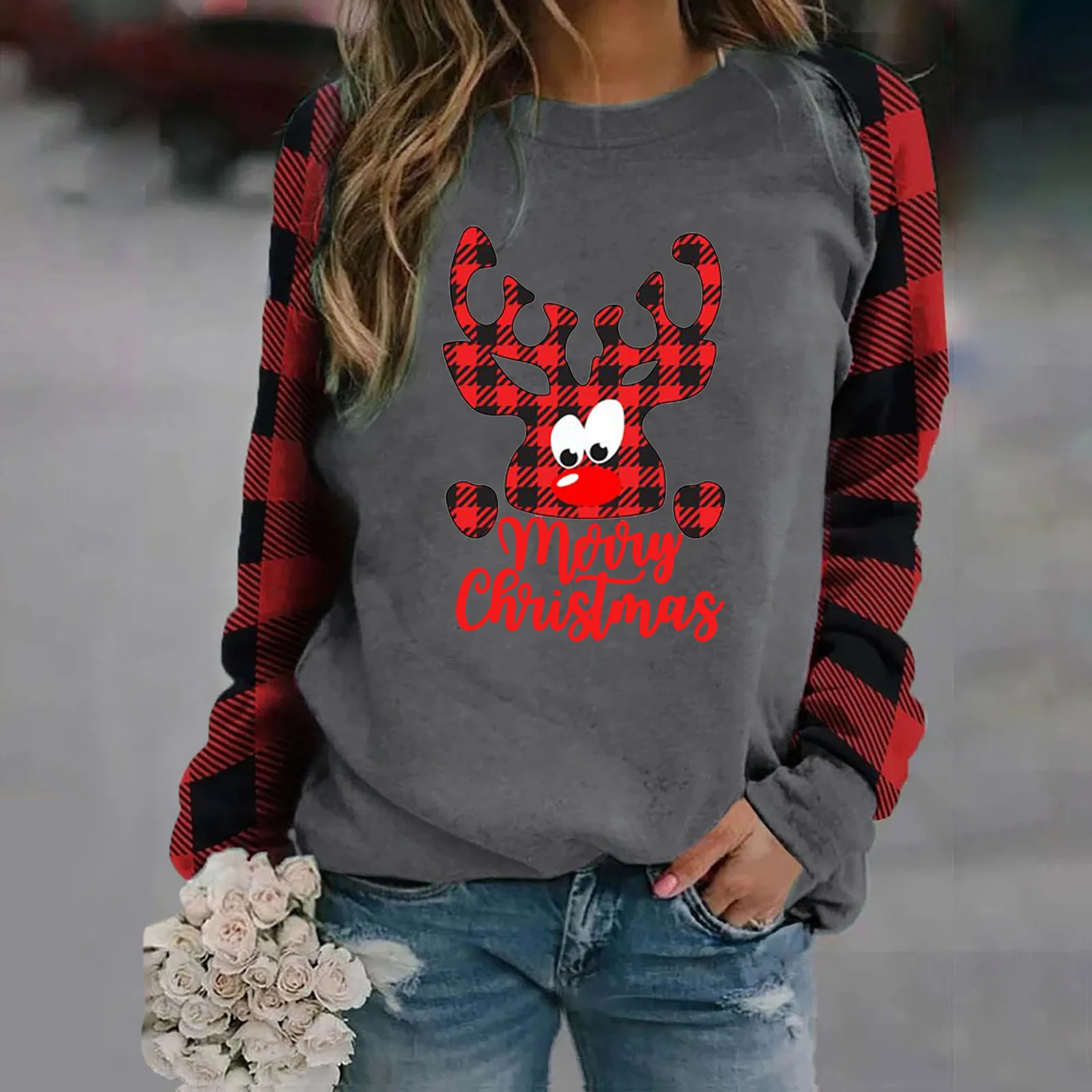 

Sweatshirt Womens Womens Hooded Long Sweatshirt Zip up Ladies SweatshirtsLong Sleeve O NeckChristmas Items Hoodies for Woman