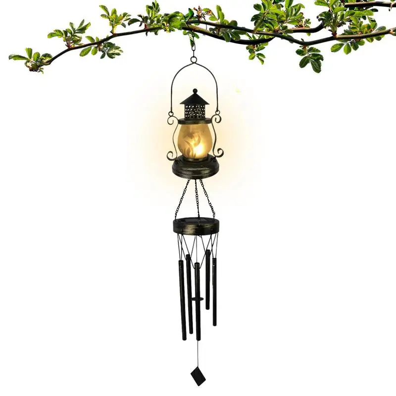 Garden Light Decor Windchime Retro Iron Patio Lamp Anti Fade Yard Decor Elegant Garden Lamp With Hook For Backyards Patios