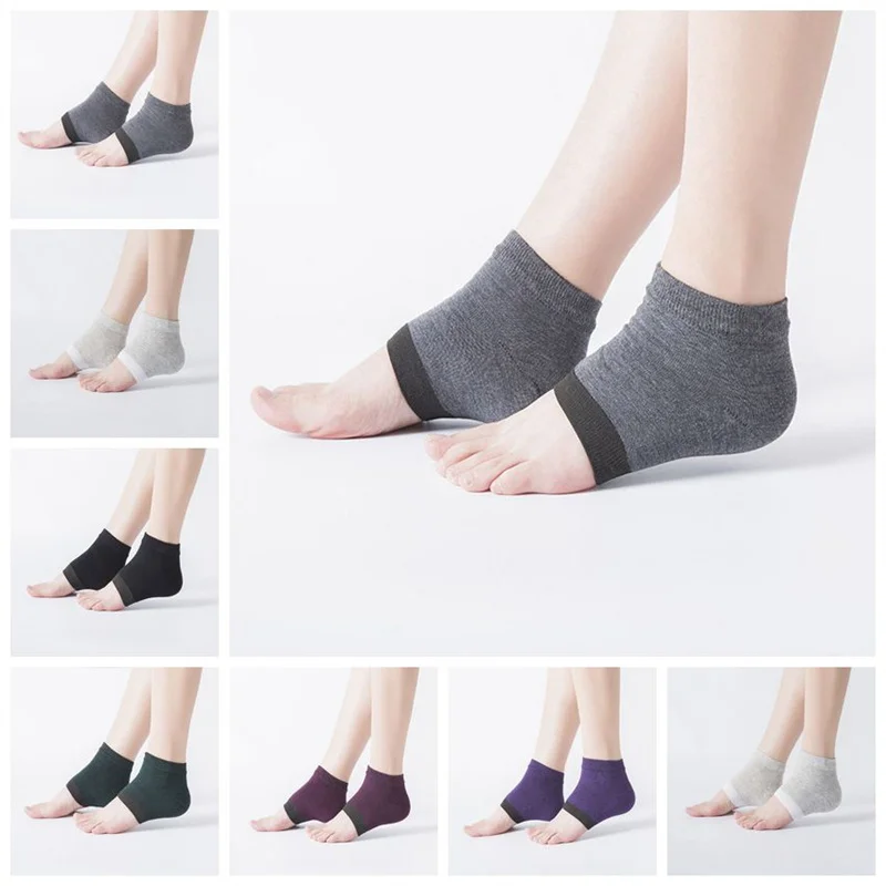 

1pair New Gel Heel Socks Moisturing Spa Gel Socks Feet Care Cracked Foot Dry Hard Skin Protector Wholesale Or Retail