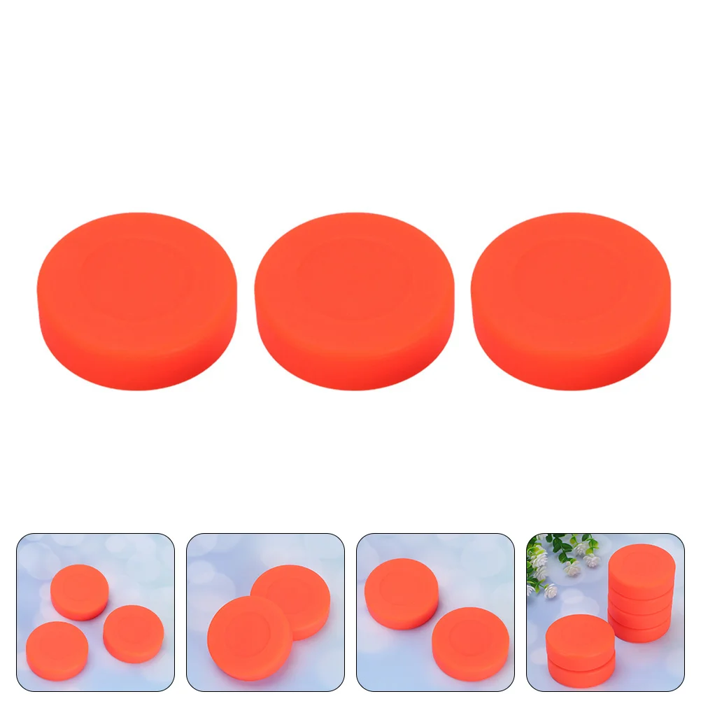 

3Pcs Hockey Puck Street Hockey Puck Balls for Floor Hockey Game Puck (Orange)