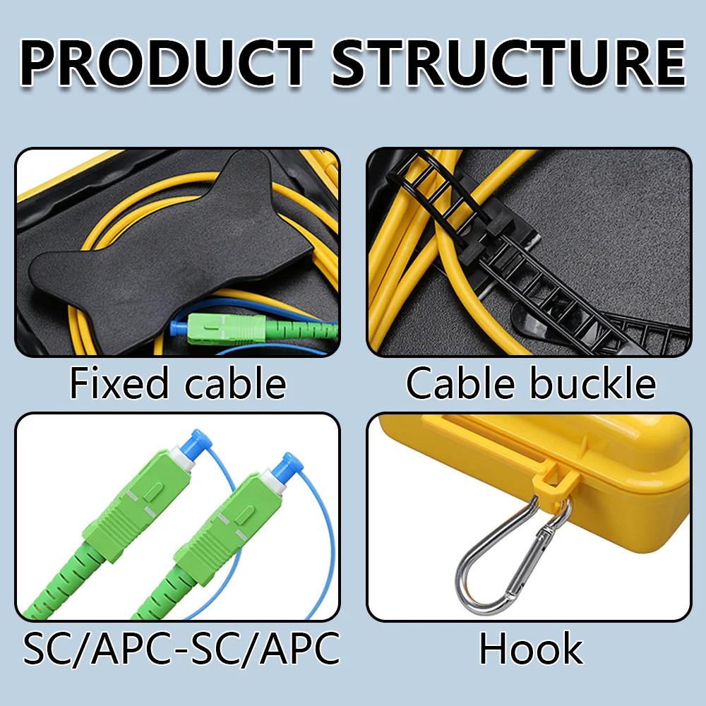 OPTFOCUS OTDR Launch Fiber Cable SC APC to SC APC Connector OTDR Test Extension 2km SM Cable 1310 1550nm Free Shipping