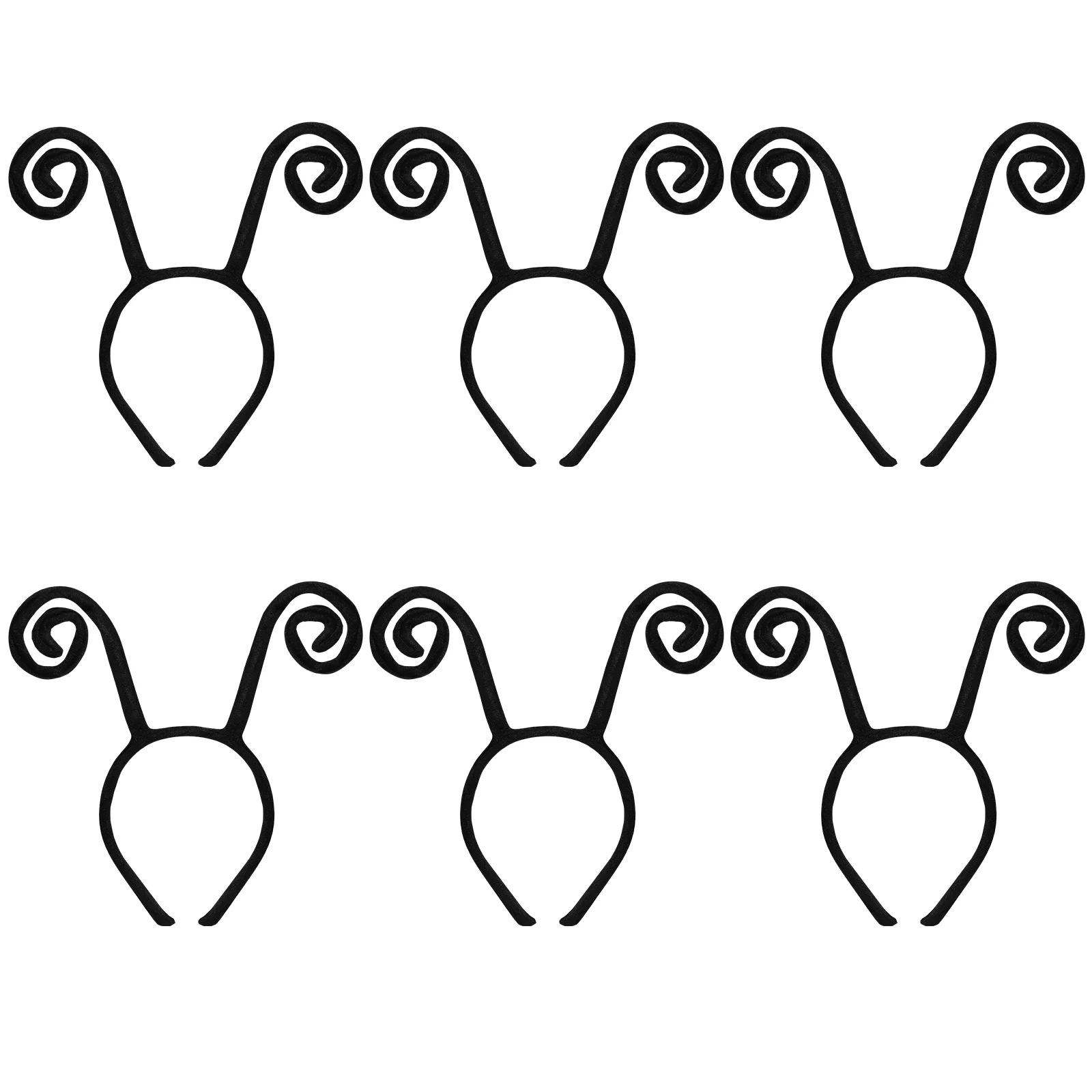 

6Pcs Black Antenna Headband Bug Antenna Headband Costume Accessory for Kids Boys Dress Festival Party Photo Props Gifts