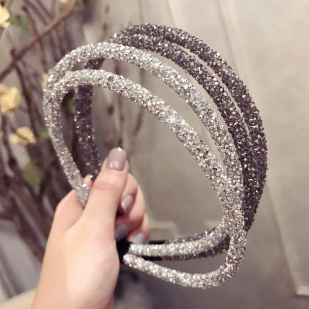 

New Girls Shiny Luxury Full Rhinestone Hair Band Elegant Hair Hoop Hair Accessories for Women Fashion Headbands Headwear