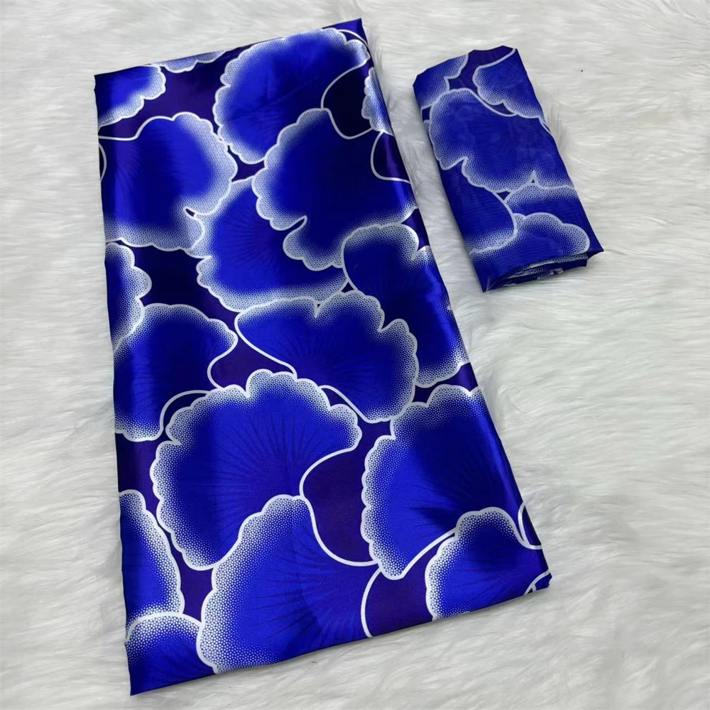 Африканская шелковая вощеная ткань Высококачественная атласная 4 + 2 ярда с