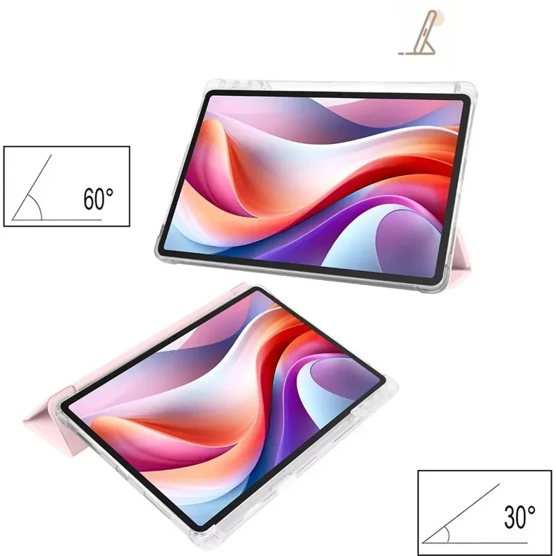 Чехол Для Xiaoxin Pad 2024 tb331fc с держателем для карандашей тройной складной чехол из