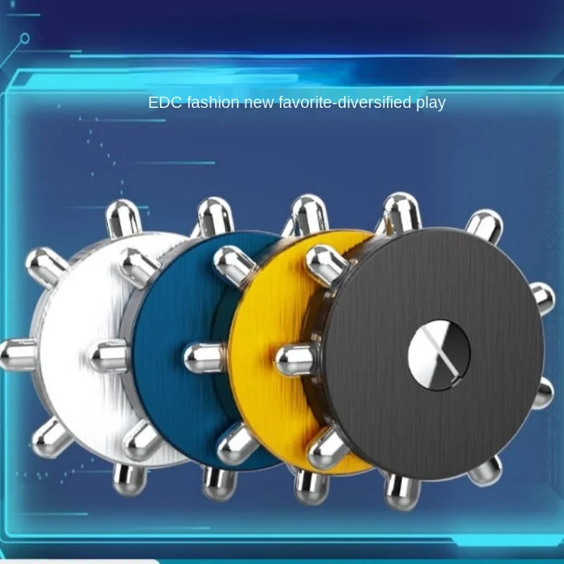 

Decompression Artifact EDC Magnetic Snap Coin Fingertip Toy Black Technology Star Nine Hand Play Rotatable Detachable