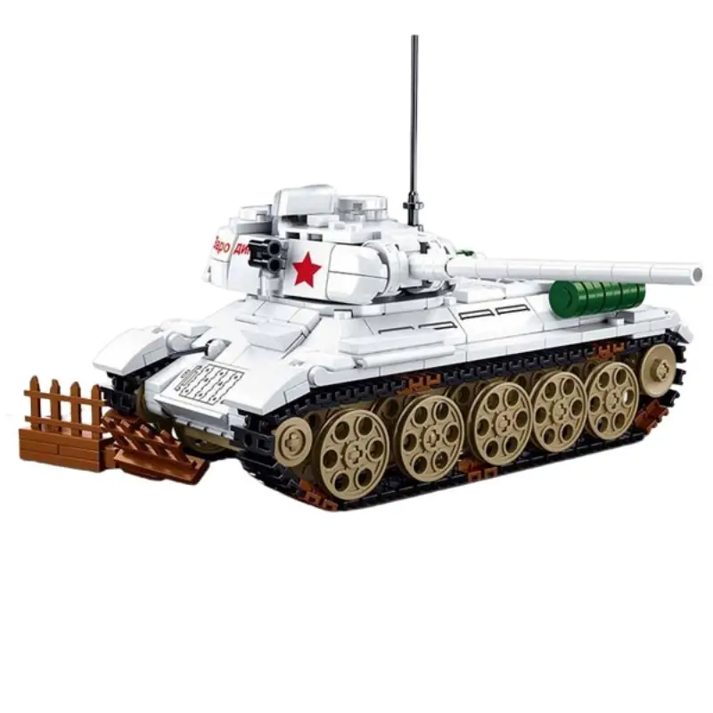 

Military Series MOC World War II Soviet T34-85 Medium Tank Collection Ornament Building Blocks Bricks Toys Gifts for boys