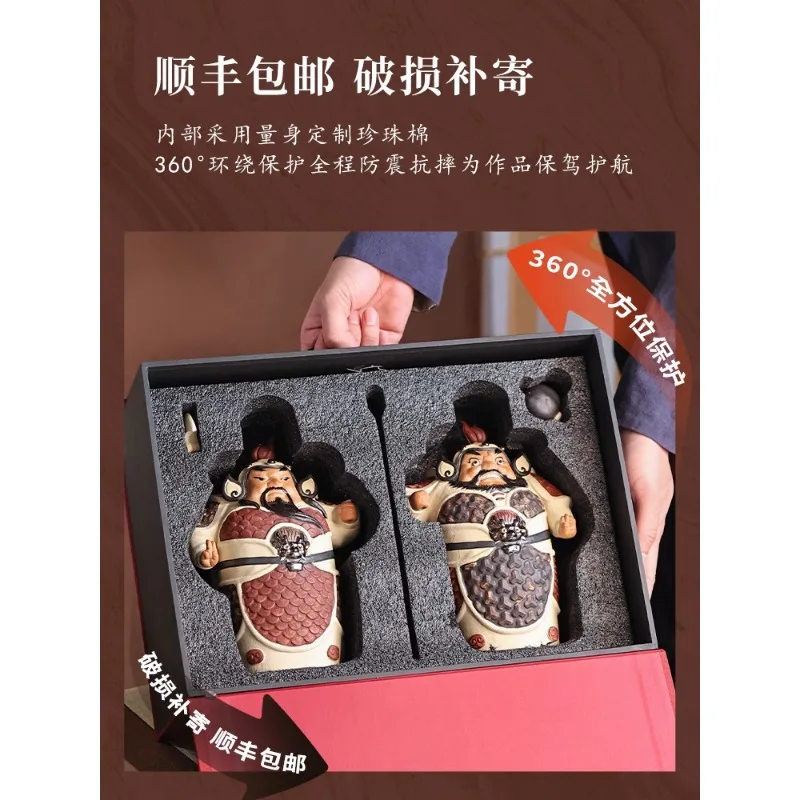 Hehe Erjiang Wangcai Gate God керамический настольный орнамент, невидимое культурное наследие, китайские изделия ручной работы, подарок на новоселье (art.: 3920cceca2fd5) - 3920cceca2fd5
