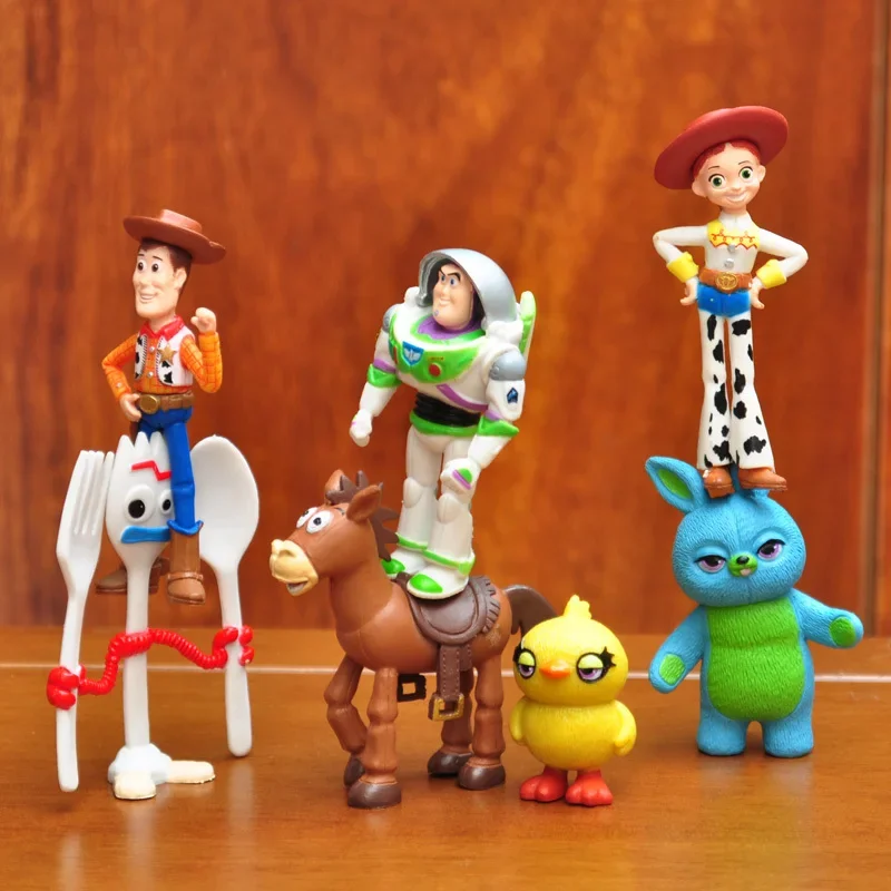 7 шт. Disney Toy Story 4 Фигурки Игрушки Вуди Джесси Базз Лайтер Forky Свинья Медведь Модель