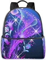 purple butterfly multifunctional backpacks business and travel laptop backpacks 14 5x12x5 in