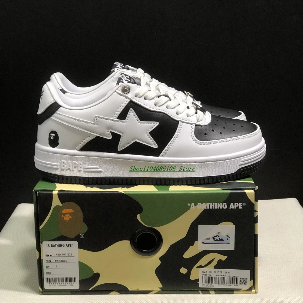Новые цвета Bape Sta Classics Мужчины Женщины Дышащая обувь для скейтбординга Уличные