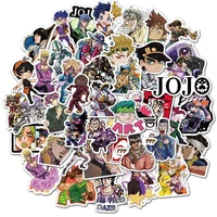 103050pcs anime jojo bizarre adventure cartoon graffiti sticker accessories pvc waterproof home decoration decal phone sticker